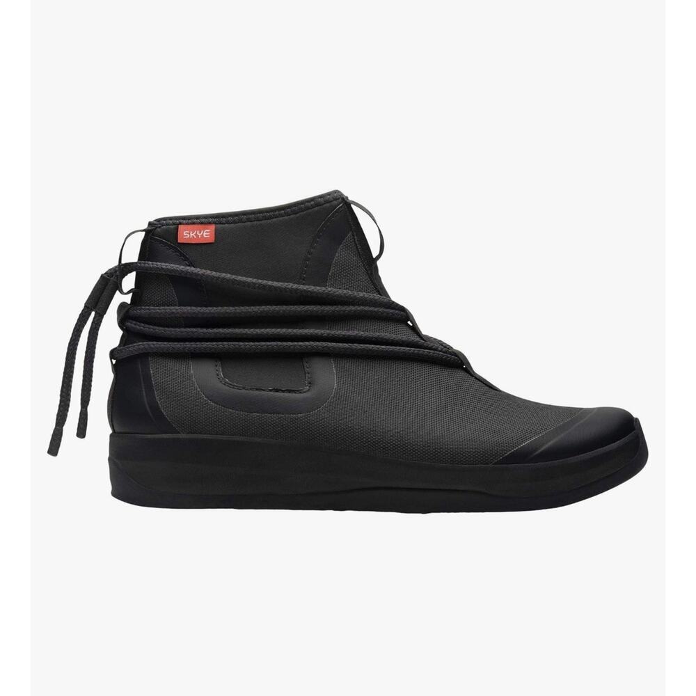 SKYE The PEMBRTN Orca Black High-Top Sneakers with Wraparound Laces